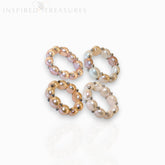 9 Flat Pearl & Silver - Ring